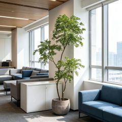 215CM Premium Quality Artificial Potted Maple Leaf Tree for Home Decor,215CM Premium Quality Artificial Potted Maple Leaf Tree for Home Decor