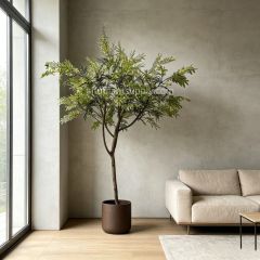 225CM Nearly Natural Artificial Mimosa Tree for Interior Design,225CM Nearly Natural Artificial Mimosa Tree for Interior Design