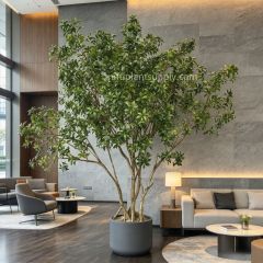 260CM Lifelike Faux Pieris Japonica Potted Tree for interior design,260CM Lifelike Faux Pieris Japonica Potted Tree for interior design