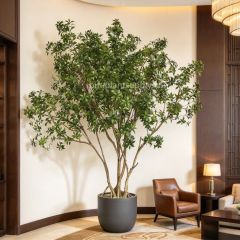 260CM Lifelike Faux Pieris Japonica Potted Tree for interior design,260CM Lifelike Faux Pieris Japonica Potted Tree for interior design