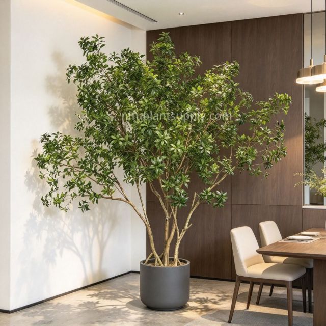 260CM Lifelike Faux Pieris Japonica Potted Tree for interior design,260CM Lifelike Faux Pieris Japonica Potted Tree for interior design