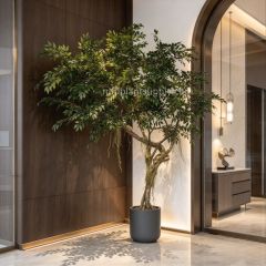 215CM Stunning Faux Banyan Potted Tree for interior design,215CM Stunning Faux Banyan Potted Tree for interior design