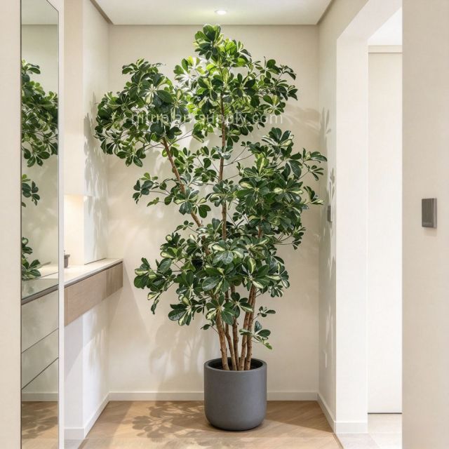 265CM Real Touch Artificial Schefflera Potted Tree for indoor decor,265CM Real Touch Artificial Schefflera Potted Tree for indoor decor