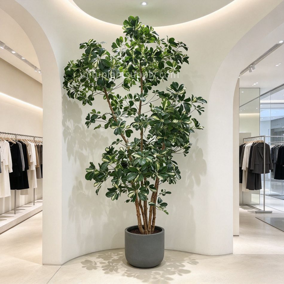 265CM Real Touch Artificial Schefflera Potted Tree for indoor decor,265CM Real Touch Artificial Schefflera Potted Tree for indoor decor