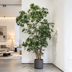 265CM Real Touch Artificial Schefflera Potted Tree for indoor decor,265CM Real Touch Artificial Schefflera Potted Tree for indoor decor
