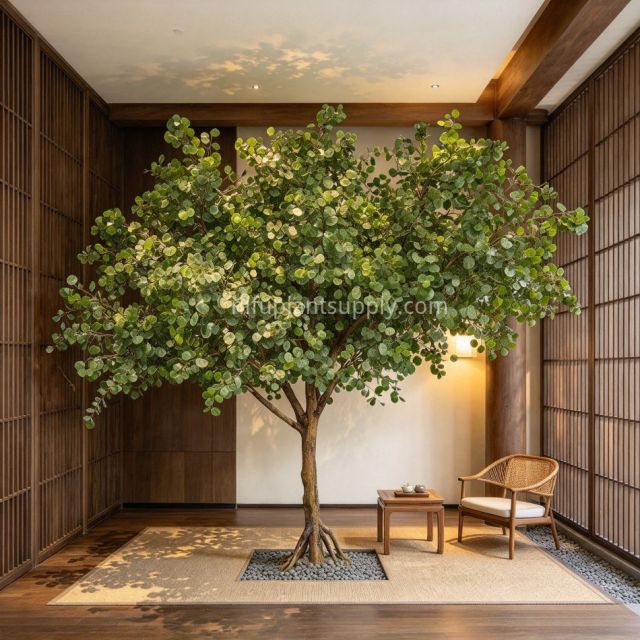 290CM Realistic Large Artificial Eucalyptus Potted Tree for interior design,290CM Realistic Large Artificial Eucalyptus Potted Tree for interior design