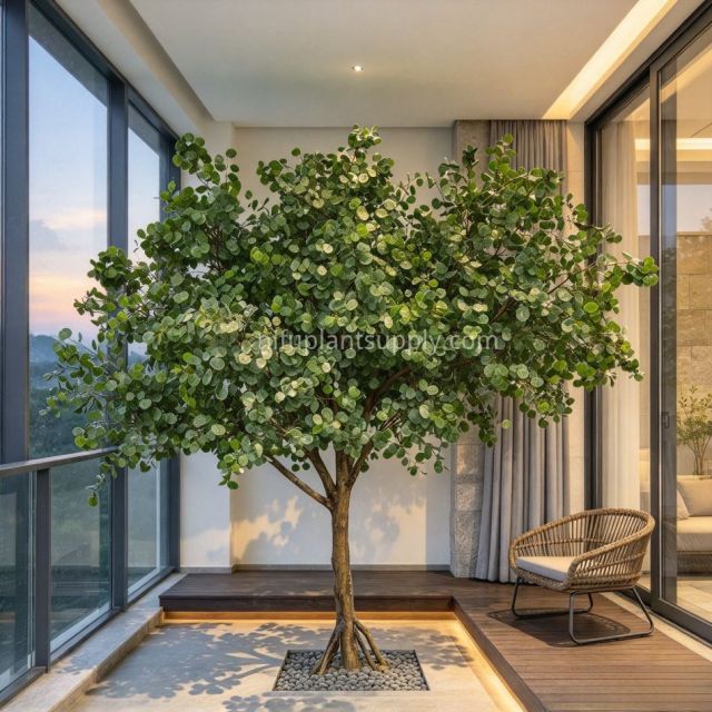 290CM Realistic Large Artificial Eucalyptus Potted Tree for interior design,290CM Realistic Large Artificial Eucalyptus Potted Tree for interior design