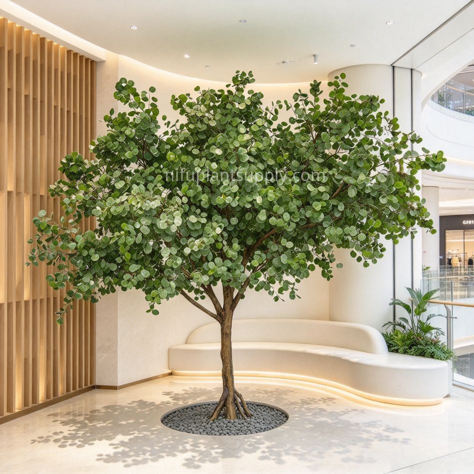290CM Realistic Large Artificial Eucalyptus Potted Tree for interior design,290CM Realistic Large Artificial Eucalyptus Potted Tree for interior design