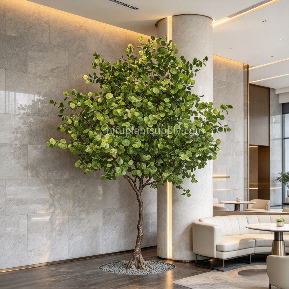 325CM Natural Looking Artificial Eucalyptus Potted Tree for Home Decor,325CM Natural Looking Artificial Eucalyptus Potted Tree for Home Decor