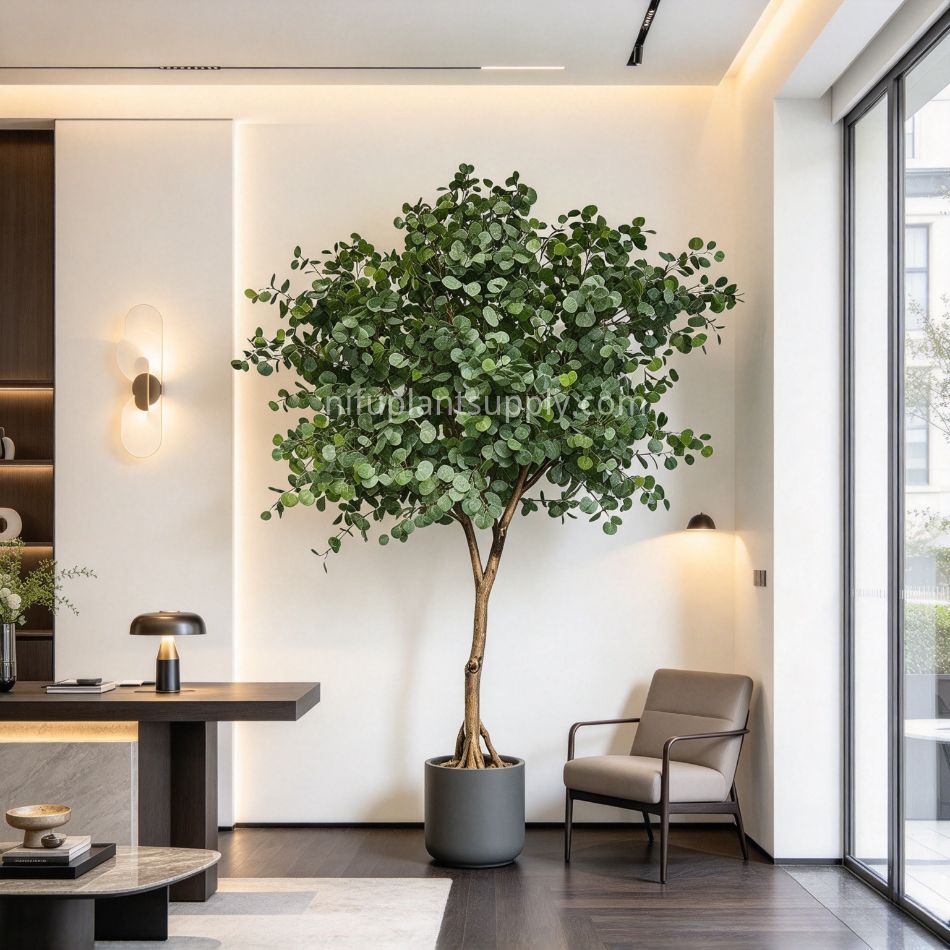 240CM Lifelike Artificial Eucalyptus Potted Tree for indoor decor,240CM Lifelike Artificial Eucalyptus Potted Tree for indoor decor