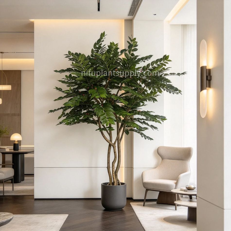 230CM High Quality Artificial Berry Leaf Potted Tree for interior design,230CM High Quality Artificial Berry Leaf Potted Tree for interior design