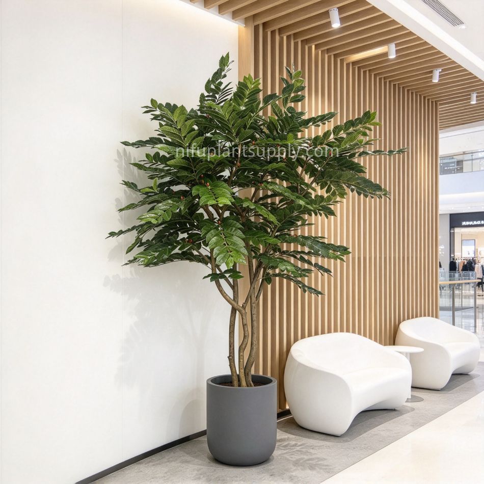 230CM High Quality Artificial Berry Leaf Potted Tree for interior design,230CM High Quality Artificial Berry Leaf Potted Tree for interior design