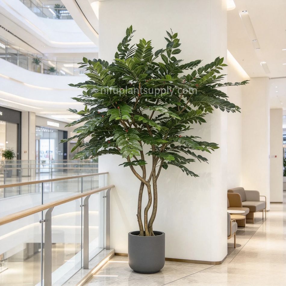 230CM High Quality Artificial Berry Leaf Potted Tree for interior design,230CM High Quality Artificial Berry Leaf Potted Tree for interior design