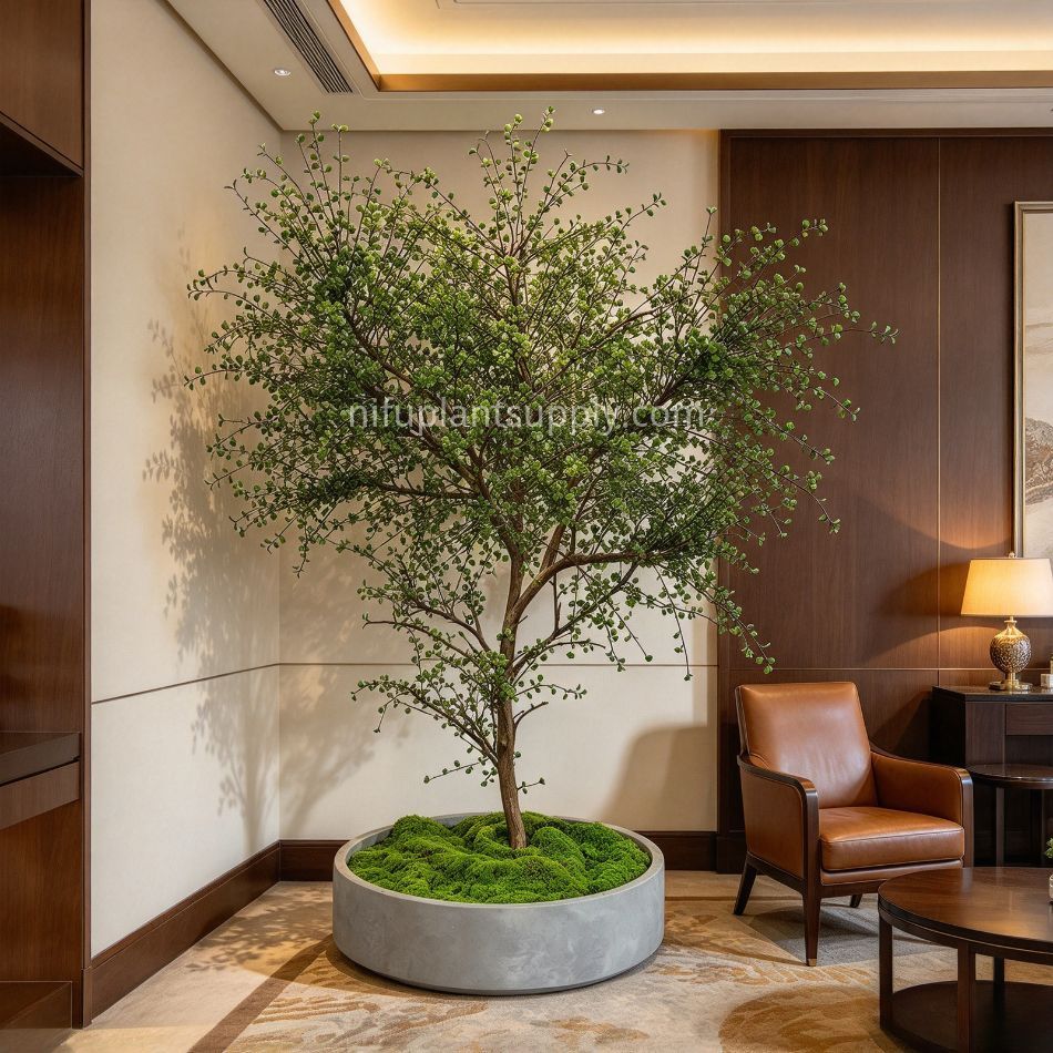 245CM Natural Look Large Artificial Thin Leaf Tree Potted Tree for interior design,245CM Natural Look Large Artificial Thin Leaf Tree Potted Tree for interior design