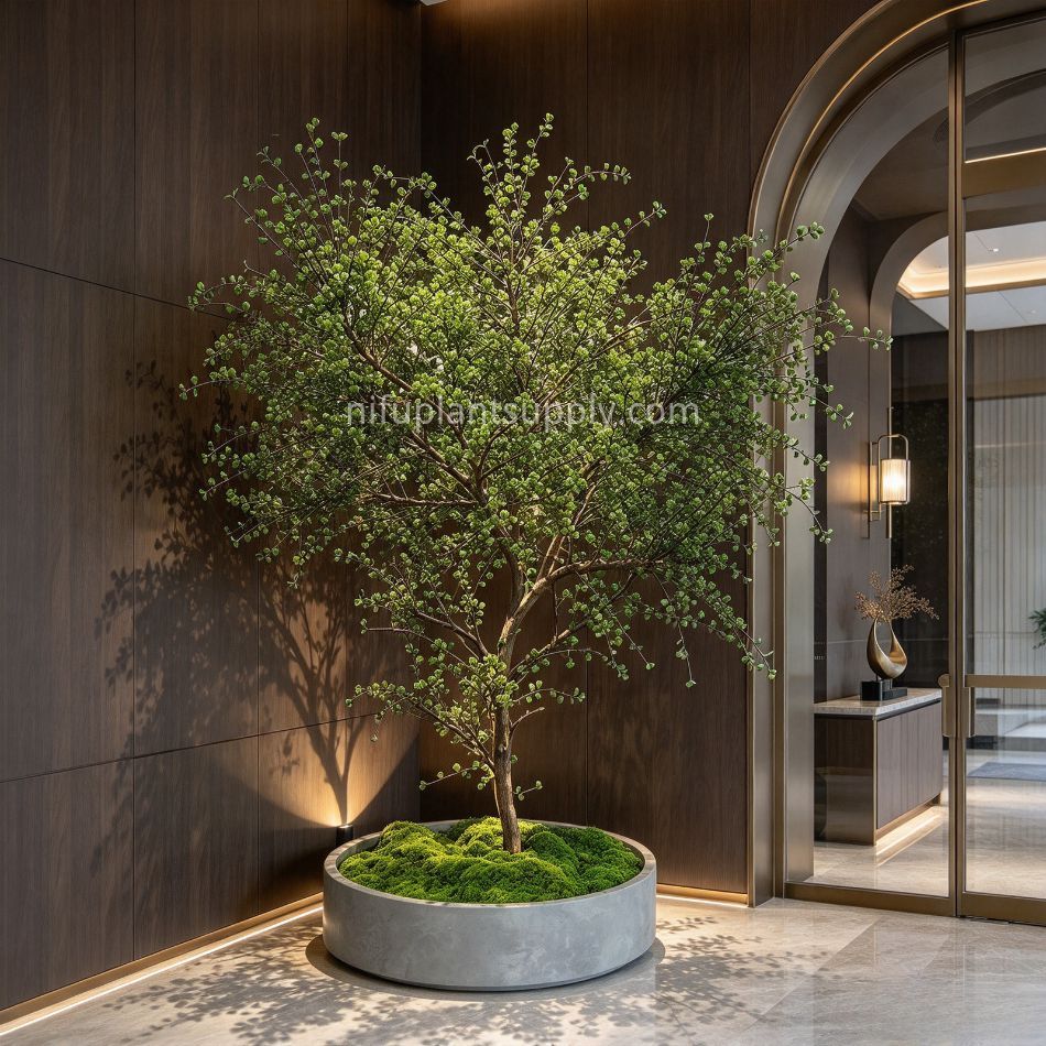 245CM Natural Look Large Artificial Thin Leaf Tree Potted Tree for interior design,245CM Natural Look Large Artificial Thin Leaf Tree Potted Tree for interior design