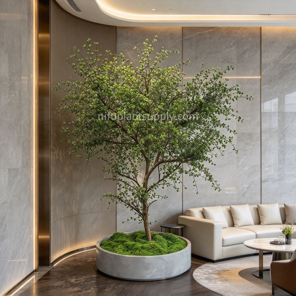 245CM Natural Look Large Artificial Thin Leaf Tree Potted Tree for interior design,245CM Natural Look Large Artificial Thin Leaf Tree Potted Tree for interior design