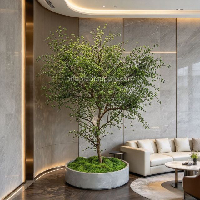 245CM Natural Look Large Artificial Thin Leaf Tree Potted Tree for interior design,245CM Natural Look Large Artificial Thin Leaf Tree Potted Tree for interior design