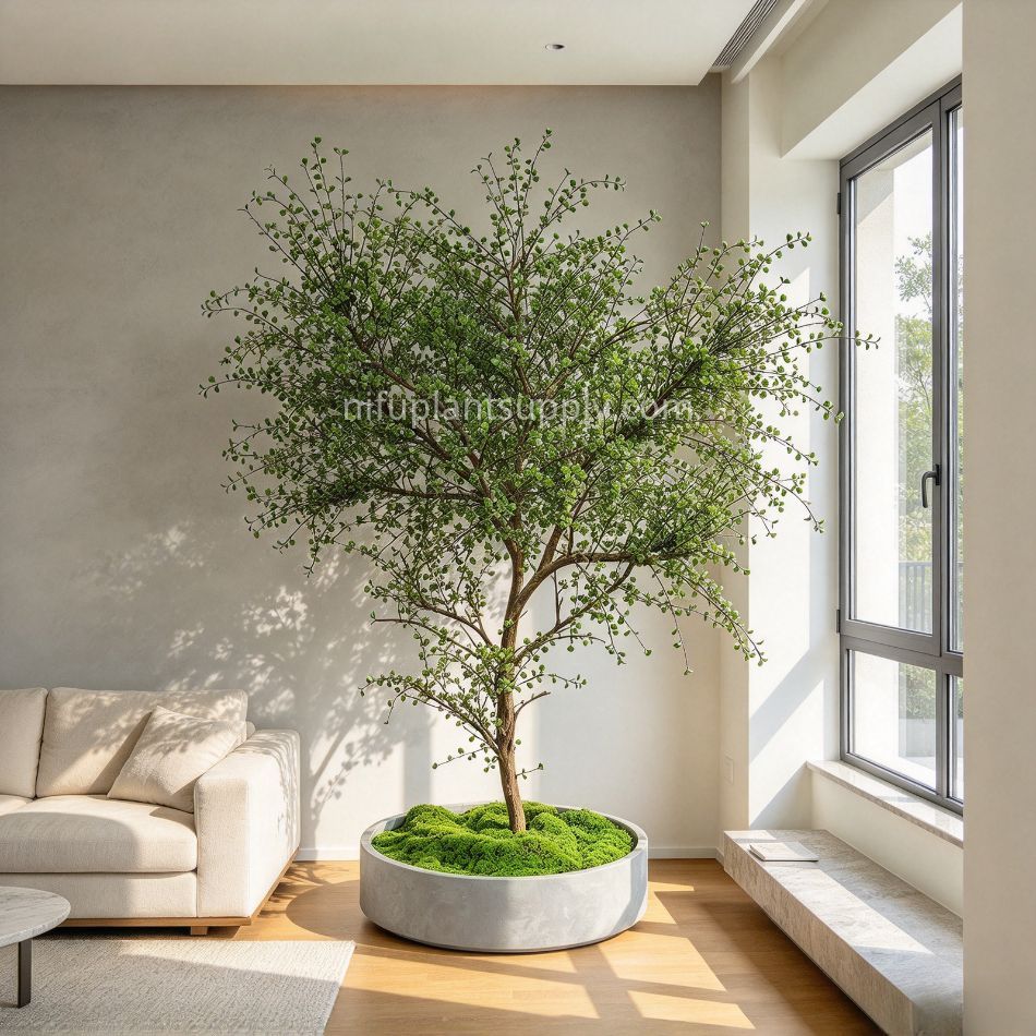 245CM Natural Look Large Artificial Thin Leaf Tree Potted Tree for interior design,245CM Natural Look Large Artificial Thin Leaf Tree Potted Tree for interior design