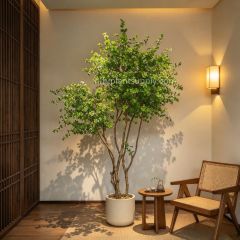 250CM Natural Trunk Large Artificial Enkianthus Tree Potted Tree for Home Decor,250CM Natural Trunk Large Artificial Enkianthus Tree Potted Tree for Home Decor