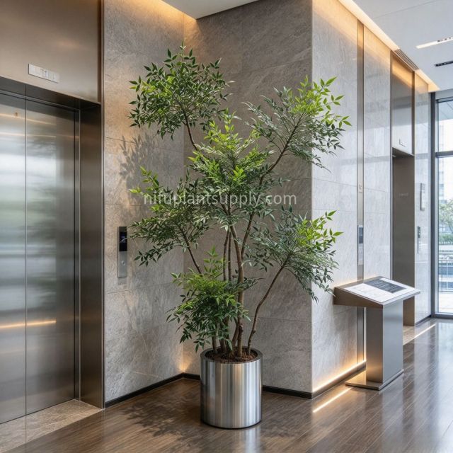 230CM High Simulated Artificial Nandina Tree Potted Plant for Hotel Decor,230CM High Simulated Artificial Nandina Tree Potted Plant for Hotel Decor
