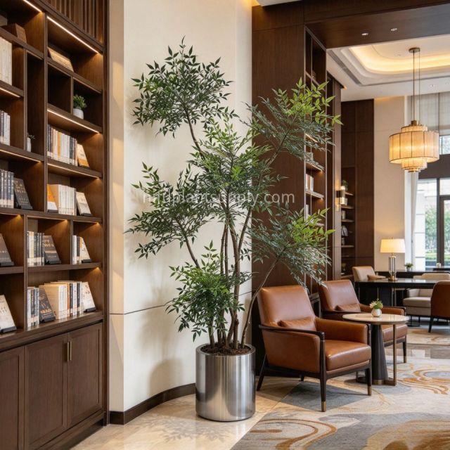 230CM High Simulated Artificial Nandina Tree Potted Plant for Hotel Decor,230CM High Simulated Artificial Nandina Tree Potted Plant for Hotel Decor