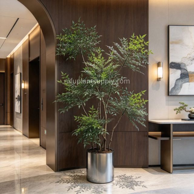 230CM High Simulated Artificial Nandina Tree Potted Plant for Hotel Decor,230CM High Simulated Artificial Nandina Tree Potted Plant for Hotel Decor