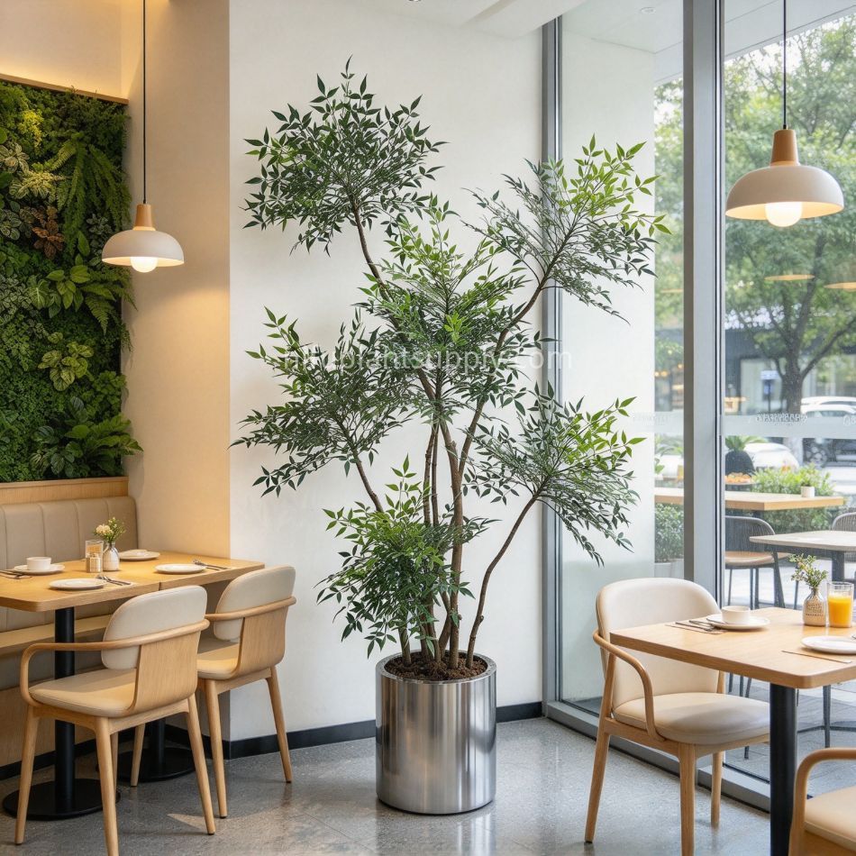 230CM High Simulated Artificial Nandina Tree Potted Plant for Hotel Decor,230CM High Simulated Artificial Nandina Tree Potted Plant for Hotel Decor