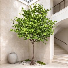 325CM Natural Looking Artificial Eucalyptus Potted Tree for Home Decor,325CM Natural Looking Artificial Eucalyptus Potted Tree for Home Decor