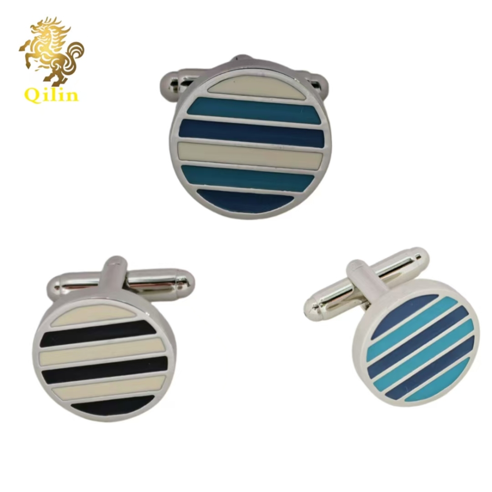 QiLin Unisex Cufflink Gift Box Packaging. Handmade colorful spliced cufflinks are suitable for matching with French-style shirts. They are also personalized gift accessories and applicable to various occasions.