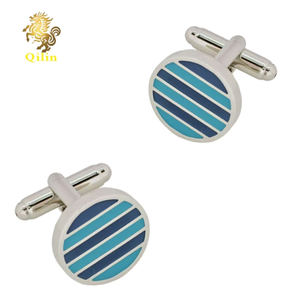 QiLin Unisex Cufflink Gift Box Packaging. Handmade colorful spliced cufflinks are suitable for matching with French-style shirts. They are also personalized gift accessories and applicable to various occasions.