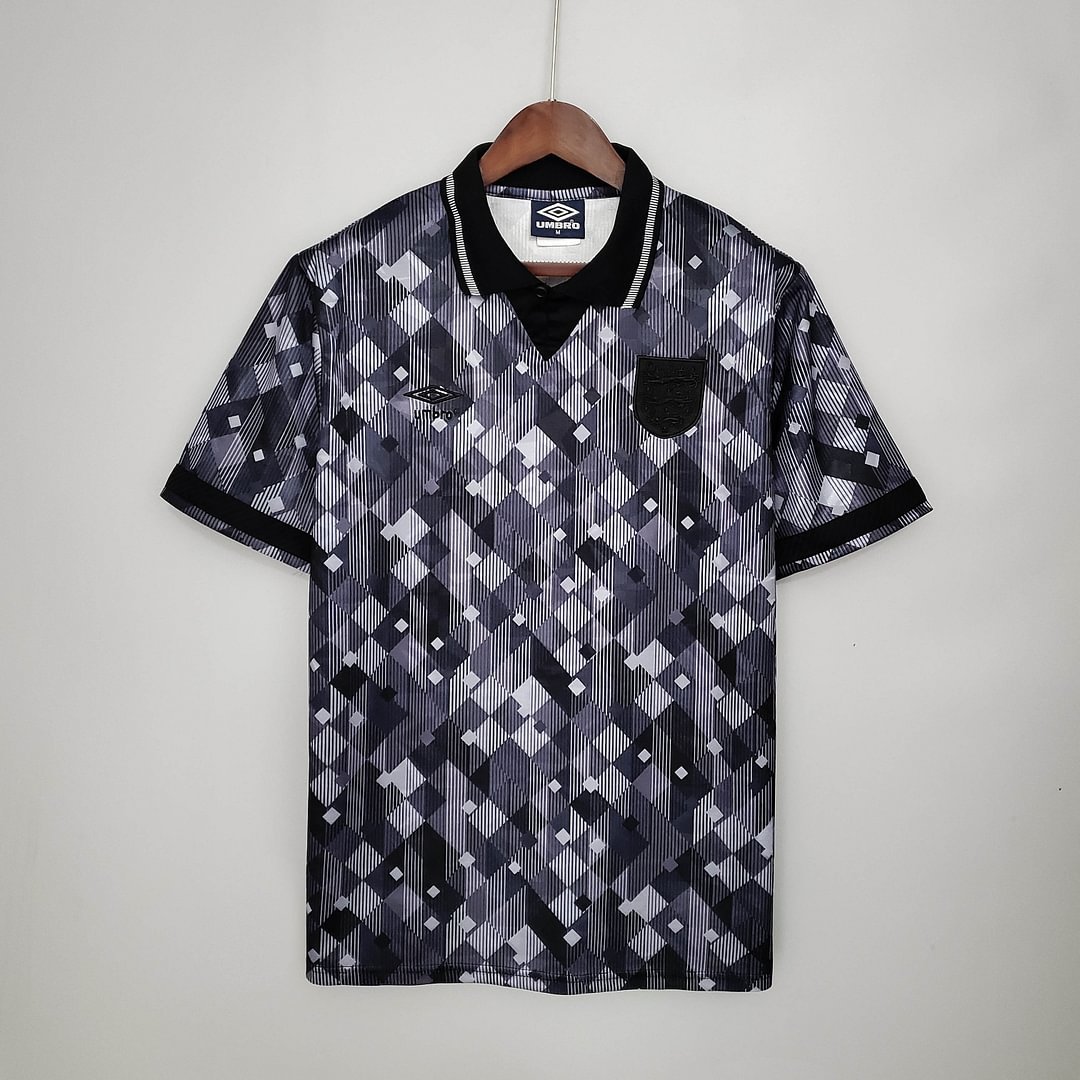 990 Retro England Blackout Special Edition Black Football Shirt 1:1 Thai Quality