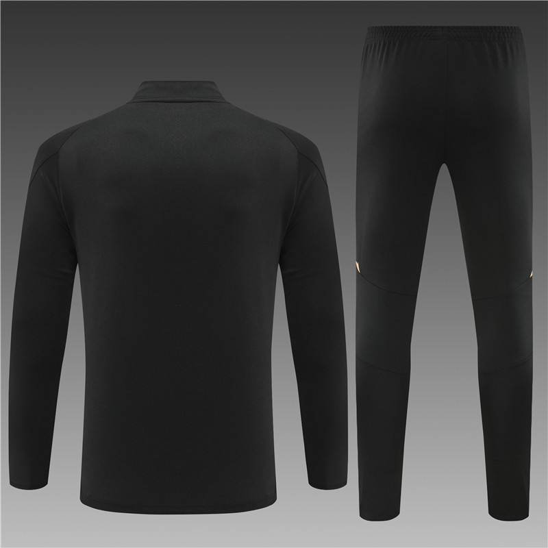 2024/2025 Player Edition Real Madrid Match Jersey Black & Gold Half-zip training suit Football Jersey