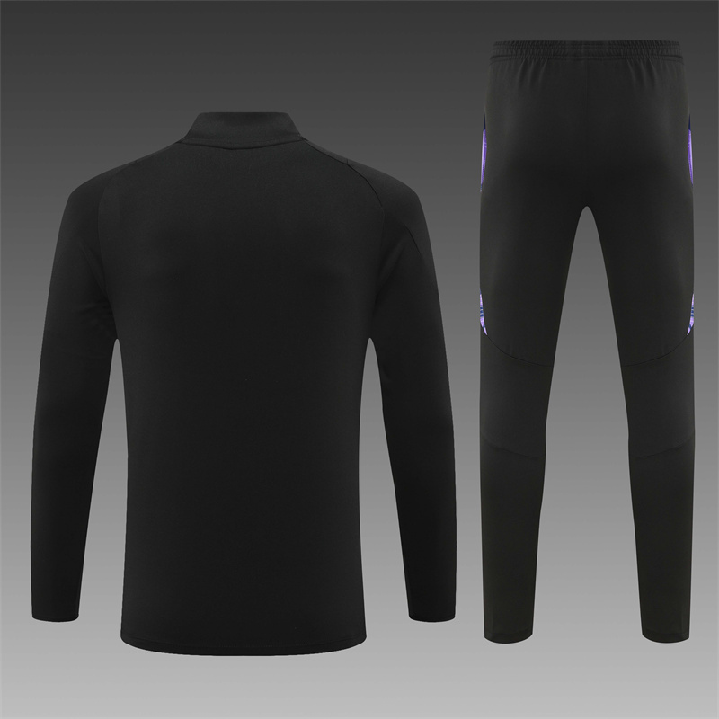 2024/2025 Player Edition Germany Prematch Jersey Black Half-zip training suit Football Jersey