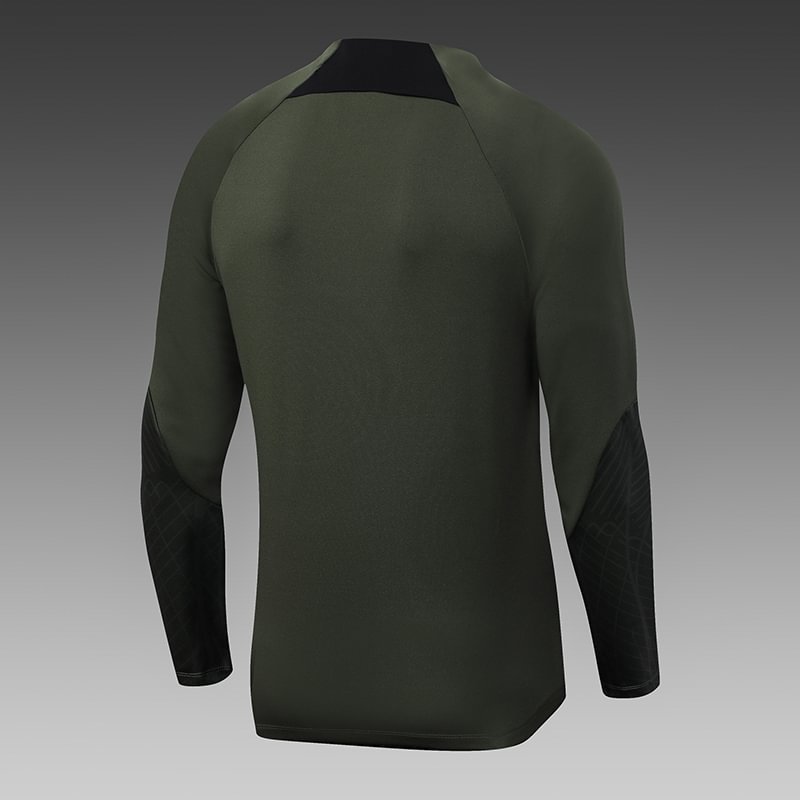 2023/2024 Barcelona Half-Pull Training Suit Green Football Shirt