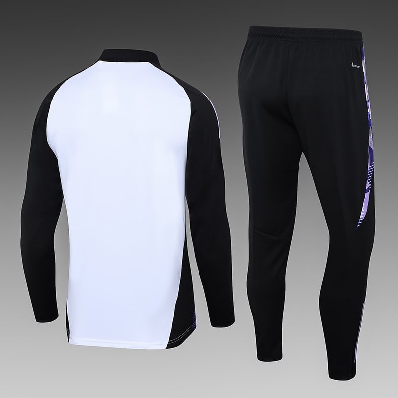 2024 Germany Half-Pull Training Suit White Football Shirt