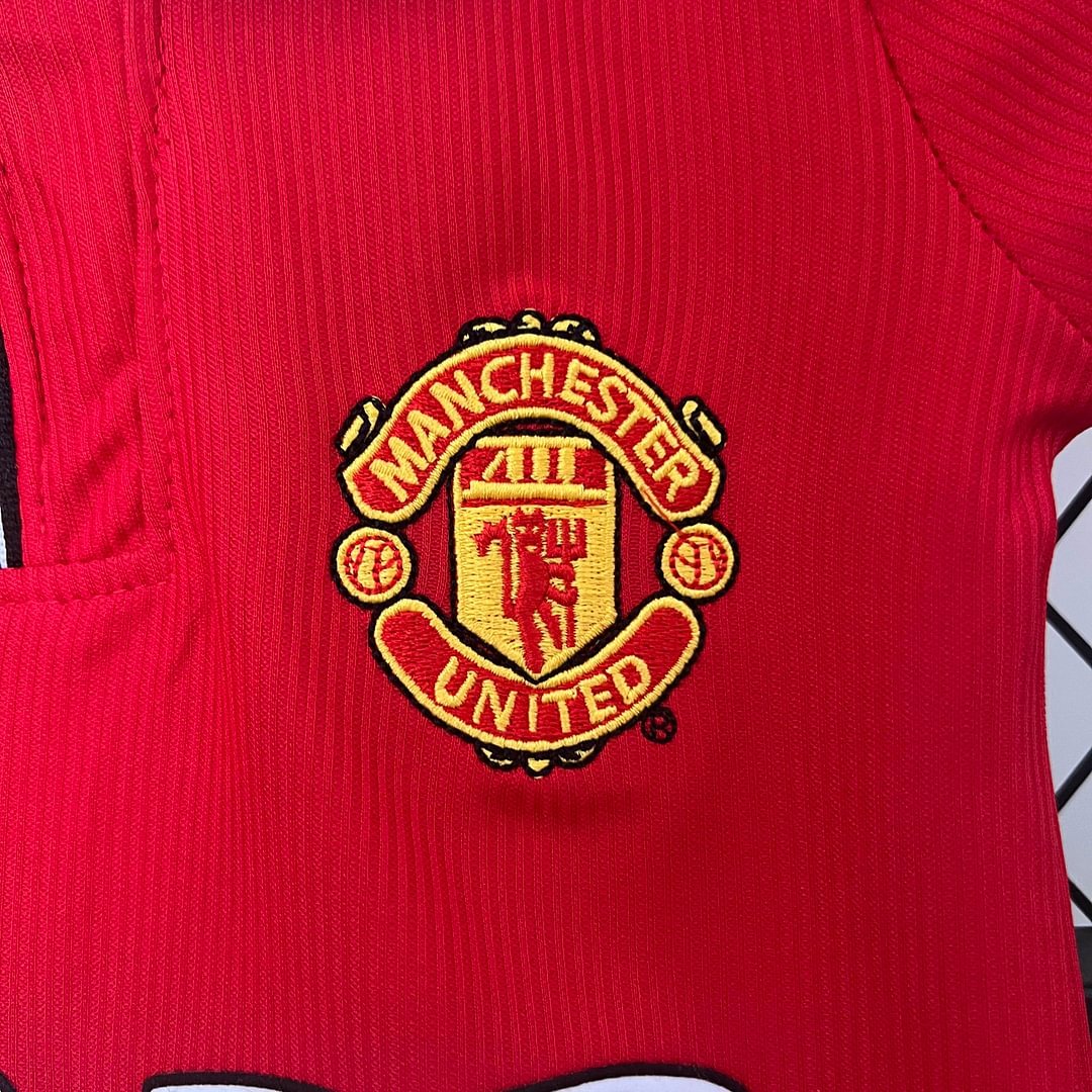 1998/1999 Retro Manchester United Home Football Shirt Kids