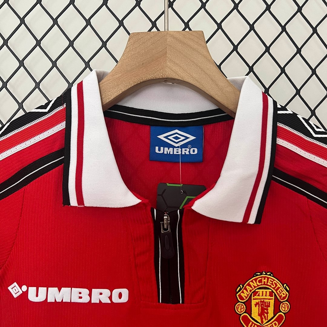 1998/1999 Retro Manchester United Home Football Shirt Kids