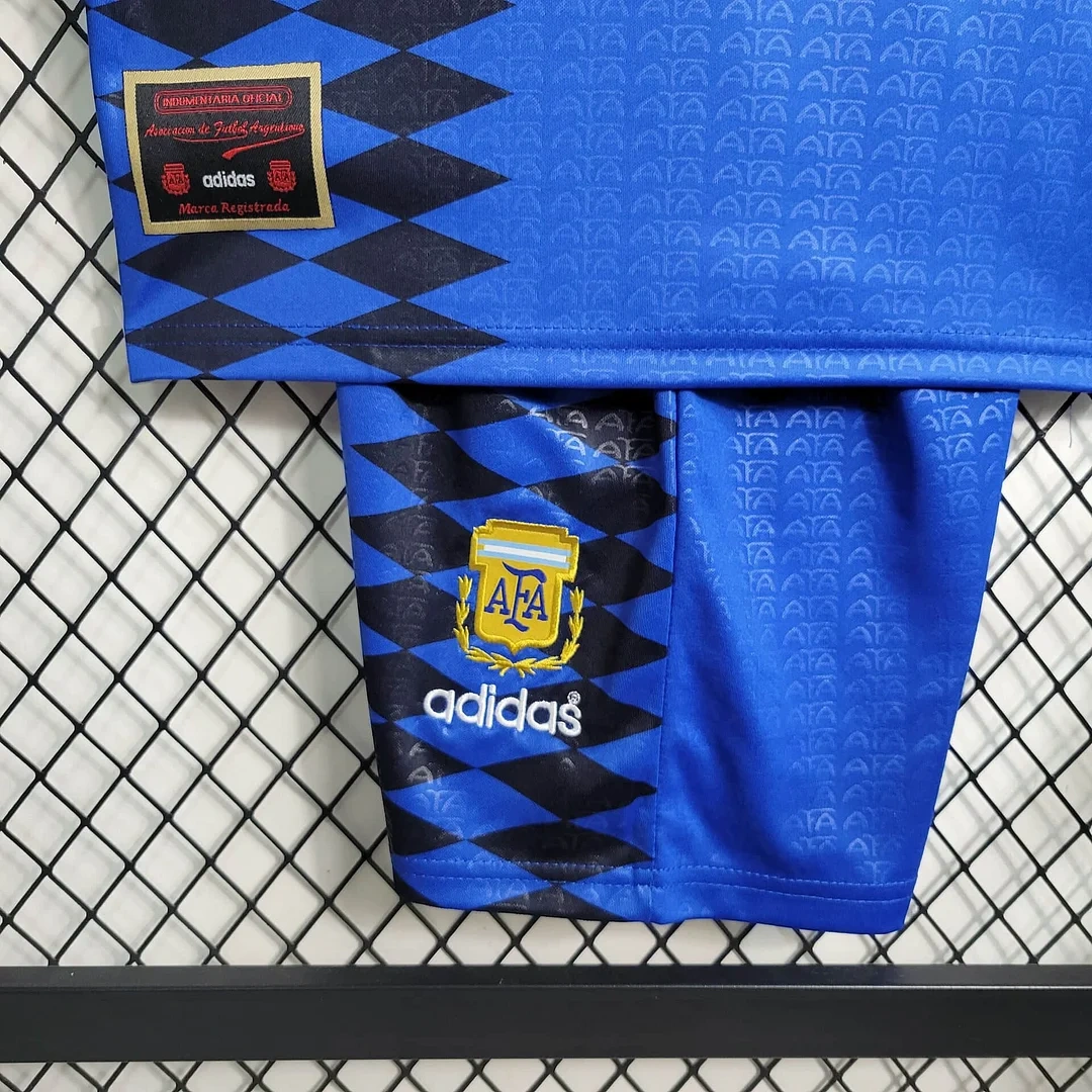 1994 Retro Argentina Away Football Shirt Kids