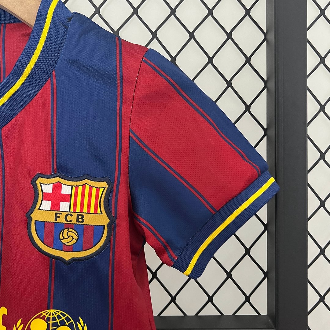 2009/2010 Retro Barcelona Home Football Shirt Kids