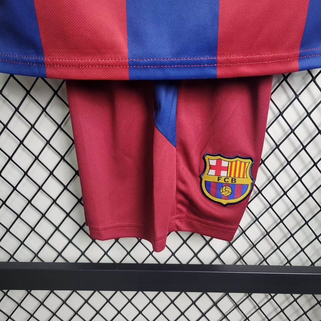 20102011 Retro Barcelona Home Football Shirt Kids