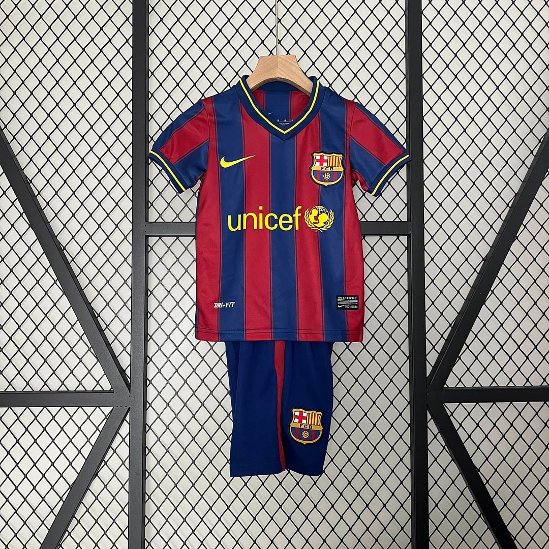 2009/2010 Retro Barcelona Home Football Shirt Kids