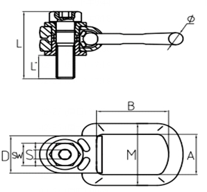 Grade 80 Swivel Lifting Point Product Image