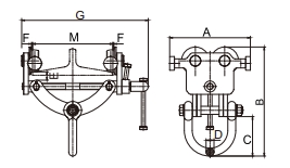 Push Trolley Clamp with Shackle TCPS Type