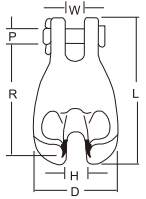 Grade 70 Clevis Claw Hook