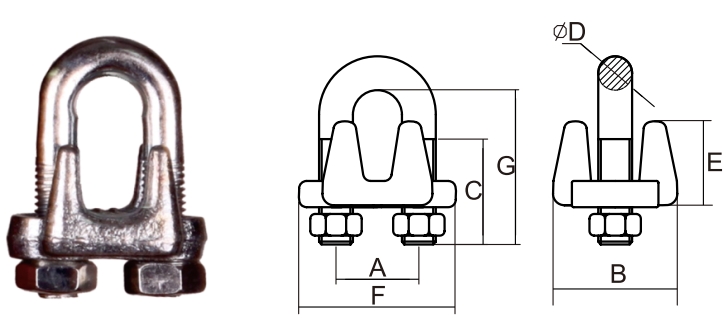 Malleable Wire Rope Clip Type A