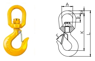 Grade 80 Swivel Sling Hook Product Shot