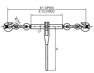 G70 Ratchet Load Binder with Winged Grab Hooks