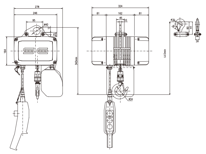 H-Lift Electric Chain Hoist EHD Type