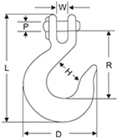 Grade 70 Clevis Slip Hook