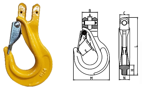 Grade 80 Clevis Sling Hook with Protective Ridge